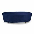 Eevelle Meridian Oval Table Cover, Navy, 96 in L x 42 in W x 25.5 in H MDTOVCXM-NVY